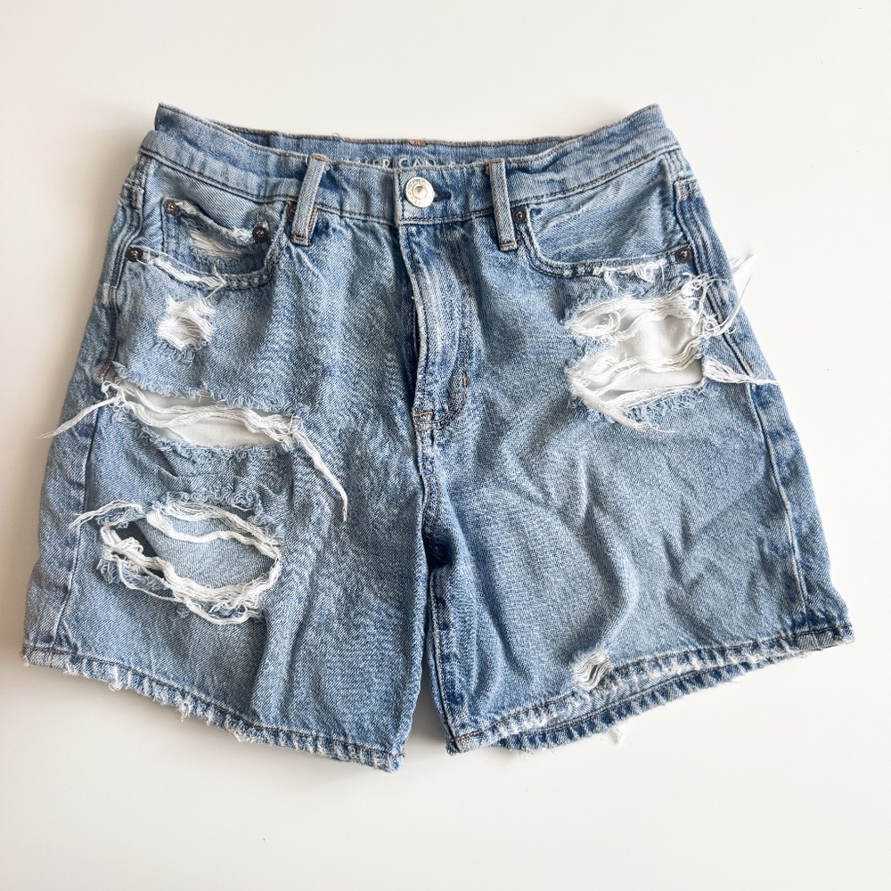 American Eagle Ripped Jean Shorts, Size 4  for Women